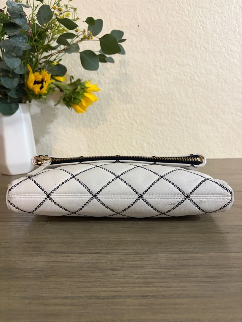 Kate Spade New York White Quilted Emerson Place Marsala Convertible Crossbody